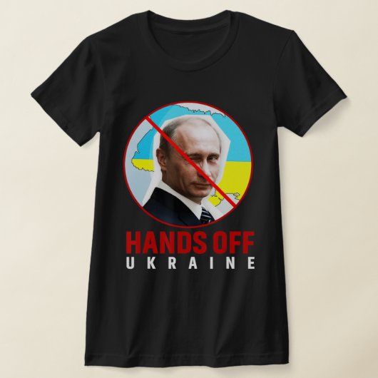T-shirt Poutine met la main à l'Ukraine (Poser)