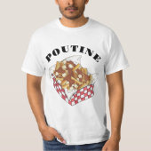 T-shirt Poutine Québec Canada Aliments canadiens Fries fra (Devant)