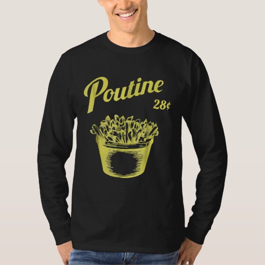 T-shirt Poutine Rétro   Canada   Montréal (Devant)