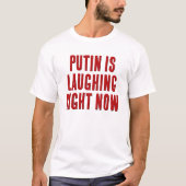 T-shirt Poutine rit en ce moment (Devant)