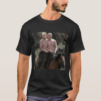 Poutine Trump Cheval Riding Russie Humour