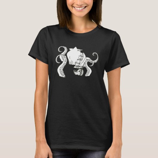T-shirt Poutope géante Vintage Kraken Squid Pullove (Devant)