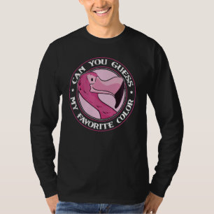 T-shirt Pouvez-Vous Deviner Mon Flamant rose Couleur Préfé