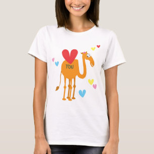 T-shirt Pouvez vous dire je t'aime le chameau et le