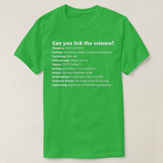 T-shirt Pouvez-vous remettre la science en question ? (Design devant)