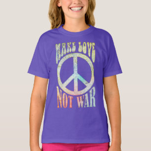 T-shirt Pouvoir Fleur Paix - Faire L'Amour Pas La Guerre 1