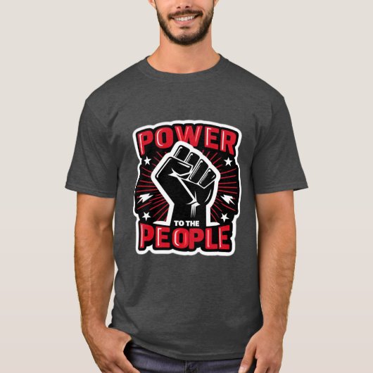 T-SHIRT POUVOIR POUR LE PEUPLE 4 (Devant)