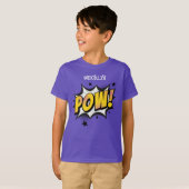 T-shirt Pow fun pop art style comique typographie légende (Devant entier)