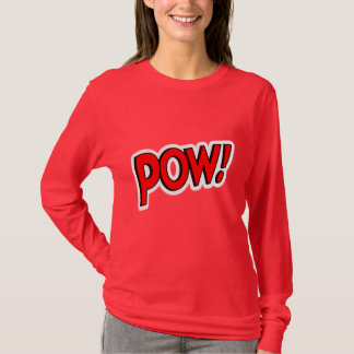T-shirt POW! Graphiques Screwball Manches Longues Rouge