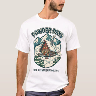 T-shirt Powder Days Auberge de Ski Vintage