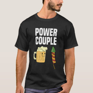 T-shirt Power Couple Firework 4 juillet Patriotique Hommes