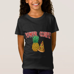 T-Shirt Power Couple Pizza Ananas - Amusante Plaisanterie