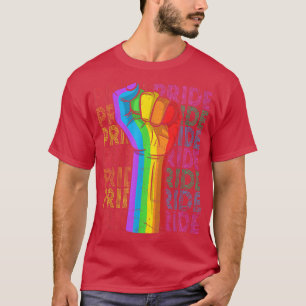 T-shirt Power Fist LGBT Gay Lesbienne Transgenre Bisexuel
