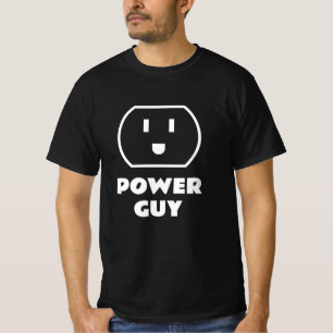 T-shirt Power Guy prise. Tee fun pour les électric