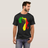 T-shirt Power Hand African American Pride Black History Mo (Devant entier)