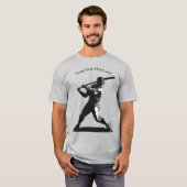T-shirt Power Swing - Conception de base-ball de style com (Devant entier)