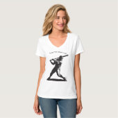 T-shirt Power Swing – Conception de baseball de style BD (Devant entier)