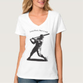 T-shirt Power Swing – Conception de baseball de style BD (Devant)