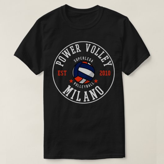 T-shirt Power Volley Milano Superlega Volleyball (Design devant)