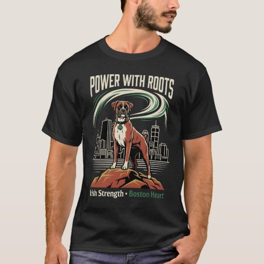 T-shirt Power With Roots Boxer Boston (Devant)