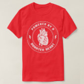 T-shirt Powered By A Donated Heart Heart Transplant Recipi (Design devant)