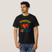 T-shirt Powered By Autism For Autism Chemise (Devant entier)
