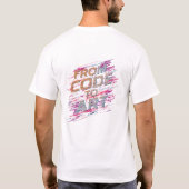 T-shirt Powered By Code and Creativity Tech Circuit T-shir (Dos)