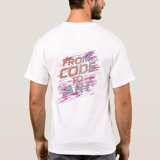 T-shirt Powered By Code and Creativity Tech Circuit T-shir (Dos)