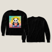 T-shirt Powered By Coffee Panda – Caffé drôle mign (Motif recto et verso)