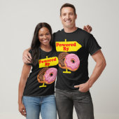 T-shirt Powered By Donuts Drôle Nourriture drôle dit drôle (Unisexe)