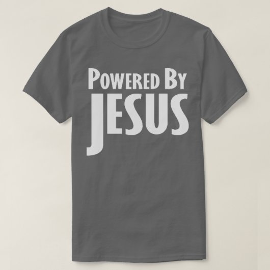 T-SHIRT POWERED BY JESUS (Design devant)