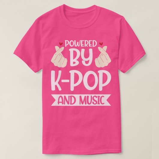 T-shirt Powered by K-Pop and Music K-Pop & Music (Design devant)