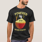 T-shirt Powered By Mashed Potatoes Potato  Thanksgiving (Devant)