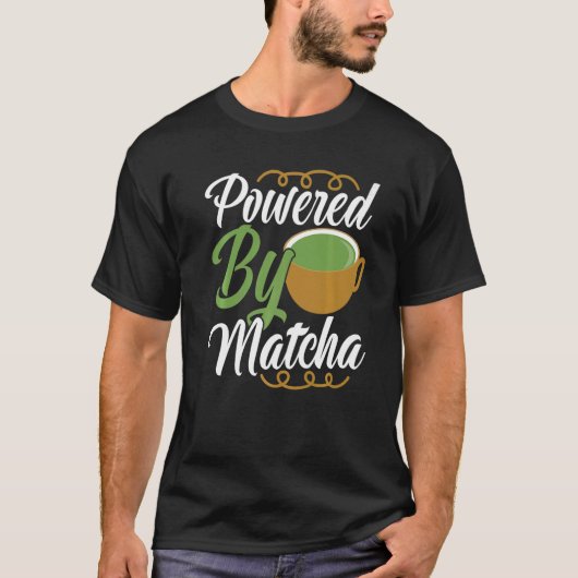 T-shirt Powered By Matcha Drink   Green Tea Clothing (Devant)