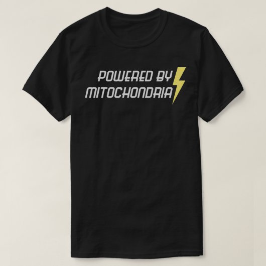 T-shirt Powered by Mitochondria Funny Science (Design devant)