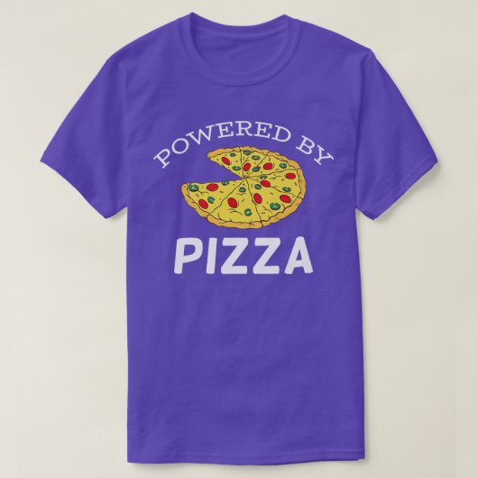 T-shirt Powered By Pizza (Design devant)