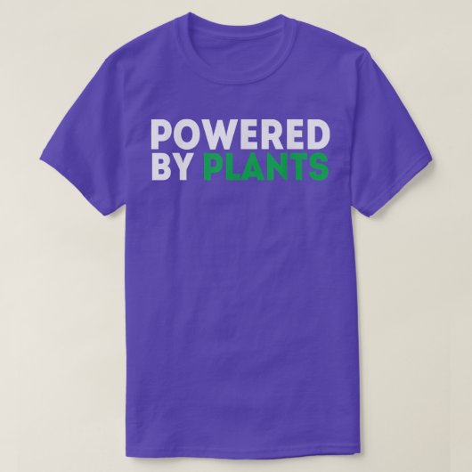 T-shirt Powered by Plante Vegan Vegetarian Gardener T Shir (Design devant)