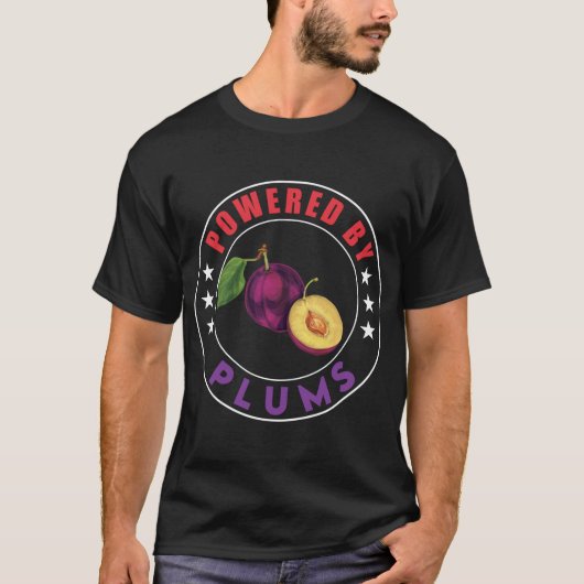 T-shirt Powered By Plums Design Amour Fruits (Devant)