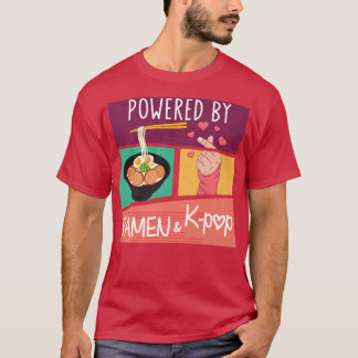 T-shirt Powered By Ramen & K-pop Asie Corée Music Fashion