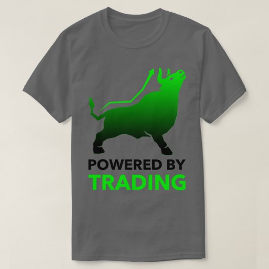 T-shirt Powered By Trading Funny Trading (Design devant)