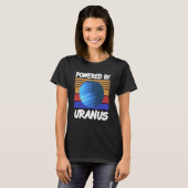 T-shirt Powered By URANUS Retro Solar System Planet Design (Devant entier)
