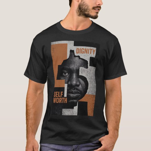 T-shirt Powerful Human Rights & Self-Worth Abstract (Devant)
