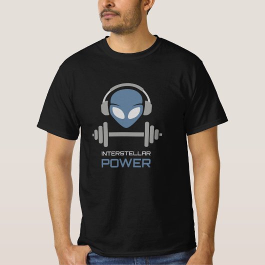 T-shirt Powerlifting Alien Gym Workout (Devant)
