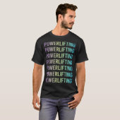 T-shirt Powerlifting Bleu Violet (Devant entier)