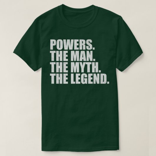 T-shirt PowersPowers Nom de famille Powers nom de famille  (Design devant)