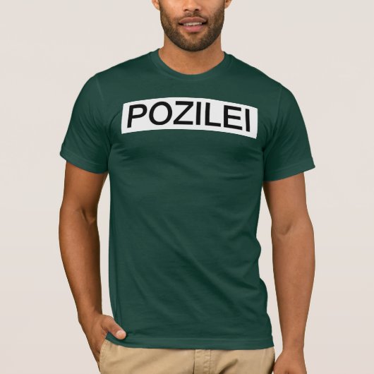 T-SHIRT POZILEI VERT (Devant)