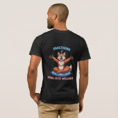 T-shirt Practicing Howl-istic Wellness - Cute Meditating (Dos entier)