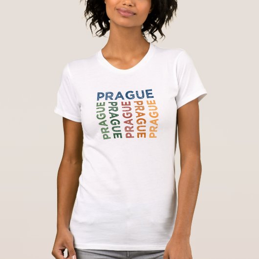 T-shirt Prague mignon coloré (Devant)
