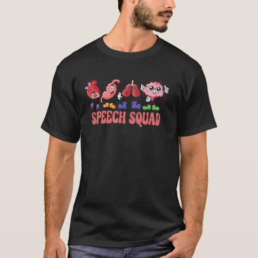 T-shirt Pratique Langue Pathologiste Étudiant SLP Squad Ap (Devant)