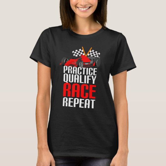 T-shirt Pratique Open Wheel Car Racing Qualifier Course Ré (Devant)